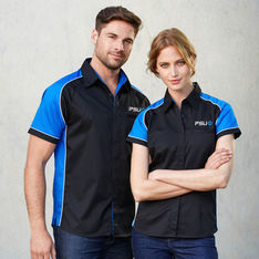 Nitro Polyester Cotton Twill Short Sleeve Dress Shirt