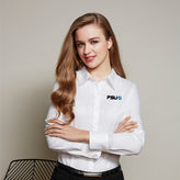 Mini Herringbone Slimmer Fit Ladies Cotton Shirts
