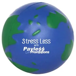 S21 Earth Blue Green Printed Travel Stress Balls