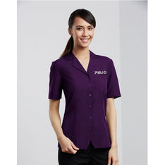 Ladies Short Sleeve Breathable Polyester Business Shirt