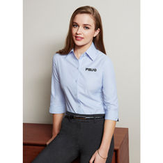 Yarn Dyed Stripe Shirts with Three Quarter Sleeves