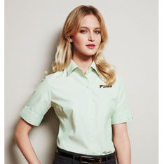 Ambassador Yarn Dyed Stripe Short Sleeve Shirt Ladies