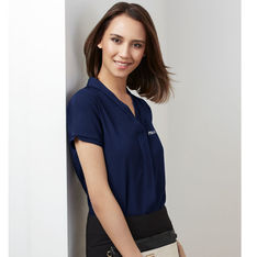Ladies Polyester Stretch Short Sleeve Shirts