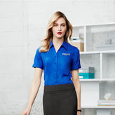 Monaco Ladies Cotton Stretch Short Sleeve Corporate Shirt