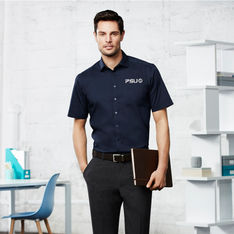Monaco Cotton Rich Stretch Short Sleeve Business Shirt