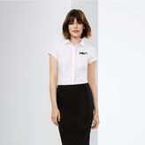 Euro Womens Short Sleeve Stripe Shirt