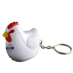 S83 Rooster Keyring Printed Animal Stress Balls