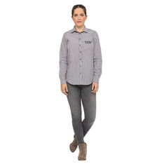 Gingham Check Poly Cotton Ladies Office Shirt