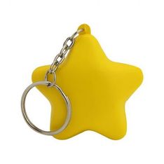 Star Shaped Polyurethane Stress Reliever Keychain