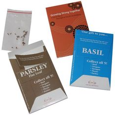 Recycled Cardboard Seed Packets Full Colour Digital Print