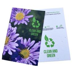Plantable Wildflower Seed Paper Postcards with CMYK Printing