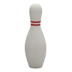 White Polyurethane Bowling Pin Stress Reliever