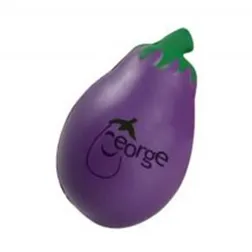 Purple Eggplant Stress Reliever with Premium Polyurethane Foam