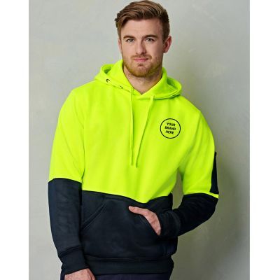 SW38 Two Tone Fleecy Branded Hi Visibility Hoodies
