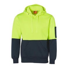Two Tone Fleece Safety Hoodie Kangaroo Pockets