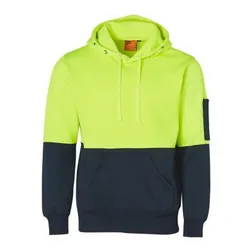 Two Tone Fleece Safety Hoodie Kangaroo Pockets