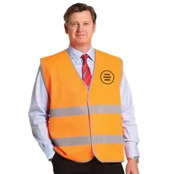 SW44 Lightweight Velcro Hi Visibility Vests With Reflective Tape