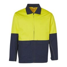 Hi Vis Two Tone Cotton Drill Safety Work Jacket