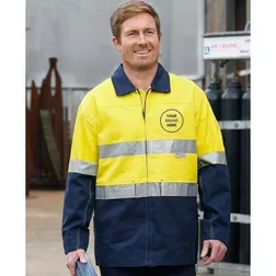 SW46 Day & Night Cotton Drill Branded Hi Visibility Jackets With 3M Reflective Tape
