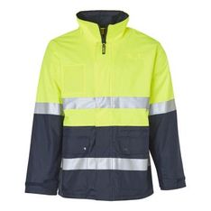 Waterproof Long Line Jacket with 3M Reflective Tape