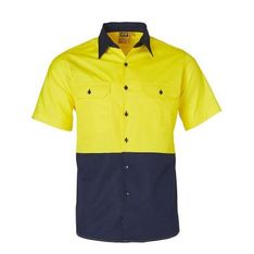 Men's Ventilated Cotton Twill Hi-Vis Shirts