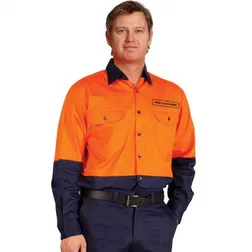 SW58 Cotton Long Sleeve Printed Work Shirts