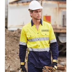 155GSM Cotton Twill Day Night Safety Shirts