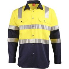 Lightweight Cotton Drill Visibility Shirts With Tape