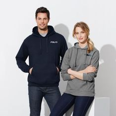 Easy Fit Zip Fleece Ladies Crew Hoodie 320gsm Polyester Cotton