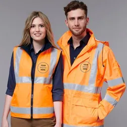 SW77 Unisex 3 In 1 (SW77 = SW75 + SW76) VIC Rail Work Hi-Vis Jackets With Reflective Tape & Concealed Hood