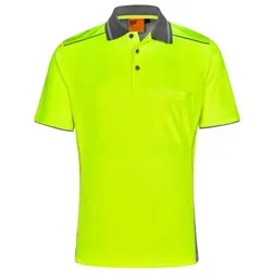 Bamboo Charcoal Hi Vis Polo with Vented Back