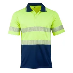 Segmented Tape Short Sleeve Day Night Polo