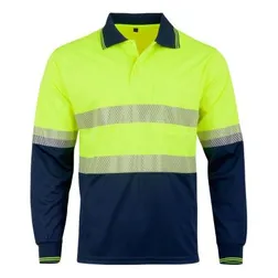 Segmented Tape Safety Wear Long Sleeve UPF Polos