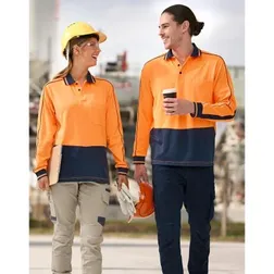 Long Sleeve TrueDry Recycled Polyester Safety Polo