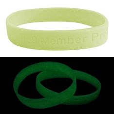 Glow In The Dark Silicone Wristbands With Custom Imprint
