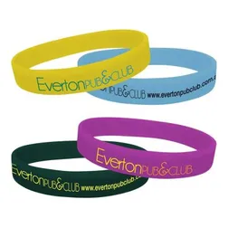 SWBP Solid Colour Team Silicone Wristbands With Print