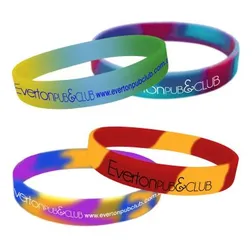 Multi Colour Segmented Silicone Wristbands