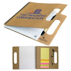 T931 Heavy Duty Custom Eco Notebooks With Eco Pen - 75 Pages
