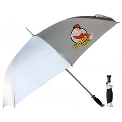 T21 Silver Logo Golf Umbrellas With Fibreglass Shaft & Ribs