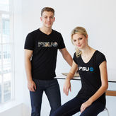 Stretch Cotton Blend Mens Tee with Slim Fit