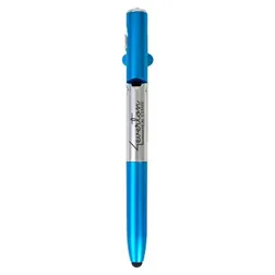 T923 Courbe 4-in-1 Logo Pens With Black Stylus Tip & Torch