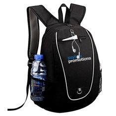 600D Polyester Backpack With Large Branding Area