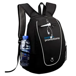 600D Polyester Backpack With Large Branding Area