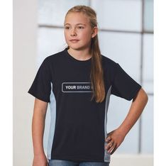 Kids CoolDry Mesh Sport Tee with Contrast Panels