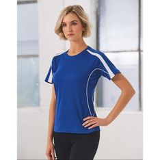 Ladies TrueDry Cotton Back Mesh Tee