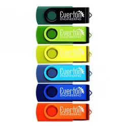 U06-8G-2.0 8 Gig Coloured Swivel Branded USB Sticks 2.0