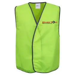 W1 Velcro High Visibility Vests With Full Colour Branding