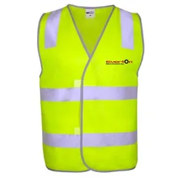 W3 Velcro Hi Visibility Vests With Reflective Tape & Full Colour Branding