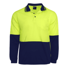 High Visibility Long Sleeve Polyester Polo Shirt
