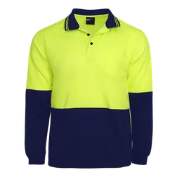 Long Sleeve Polyester High Visibility Polo Shirts